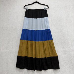 Dolan Skirt Womens Small Multicolor Tiered Maxi Elastic Waist Boho Flowy Casual